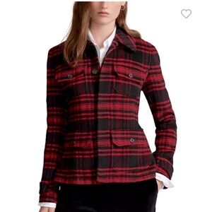 Polo Ralph Lauren Plaid Wool blendd Utility Twill  Jacket